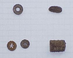 Encrinus sp. (articles de crinoïdes)-Tournaisien-(coll MJX)