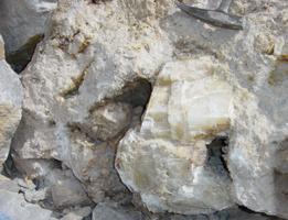 -The block had holes like a